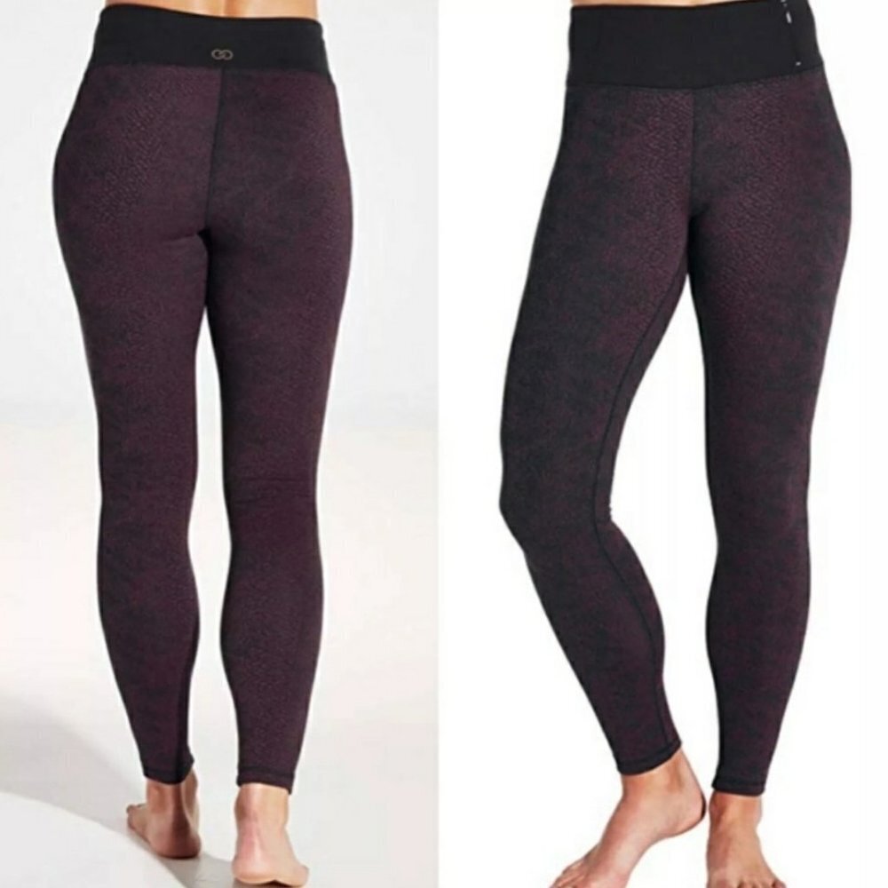 Calia Snake‎ Print Leggings S Maroon Purple Black